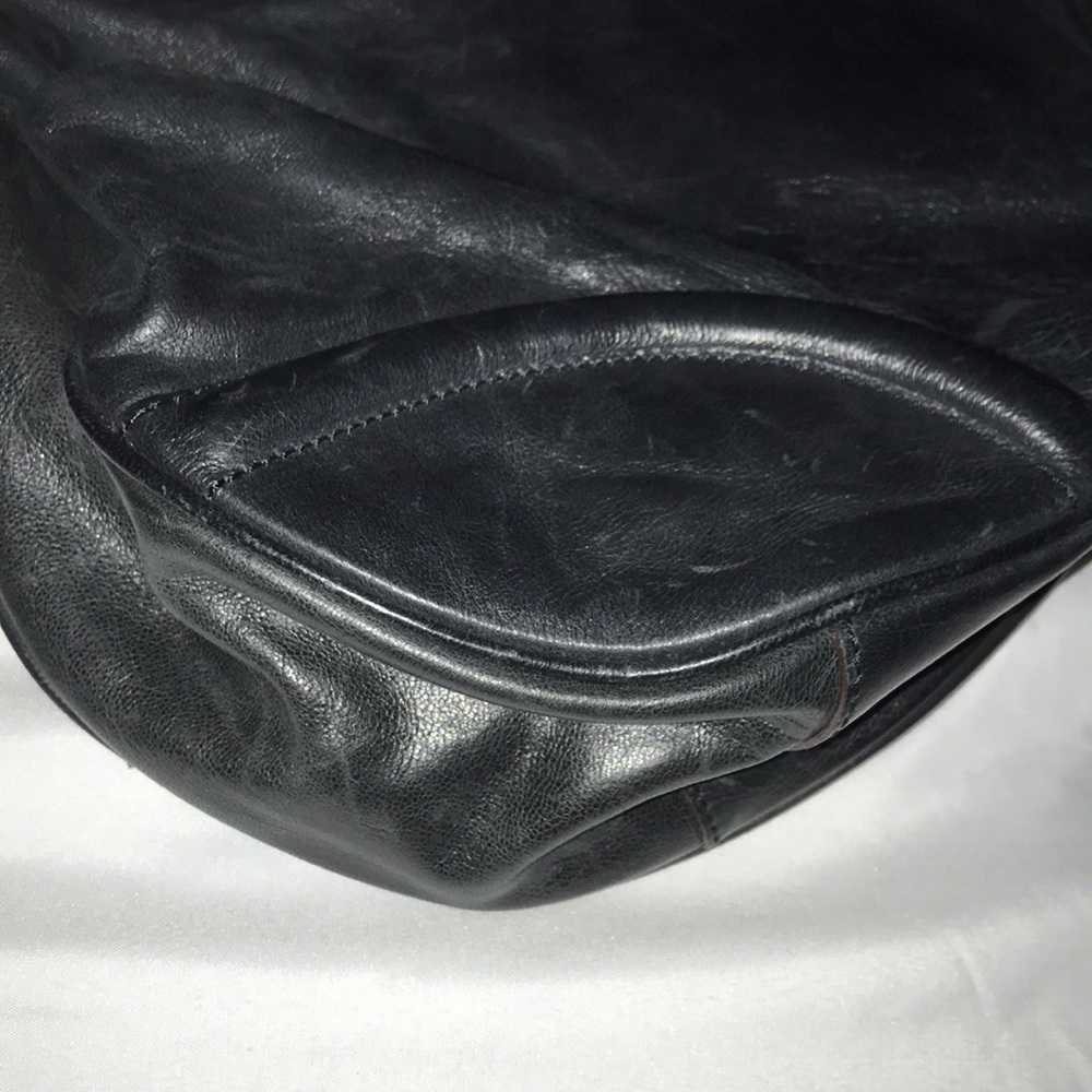 BCBGirls Black Leather Strap Purse - Picture 7 of 9